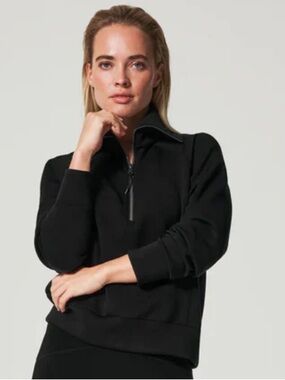 SPANX Air Essentials Half Zip Sweater-L